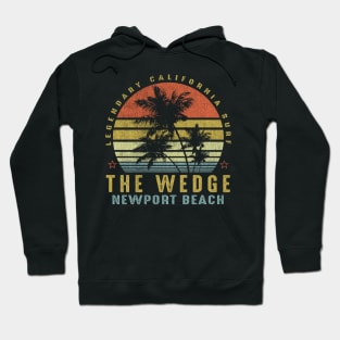 The Wedge Newport Beach Retro Palm Sunset - Beach Gift idea Hoodie